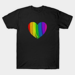 rainbow heart gay pride equal rights love freedom peace colourful T-Shirt